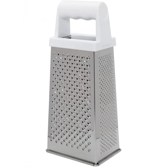 Ralador 4 Faces 22cm De Altura Quadrado Branco Aço Inox Mimo Style